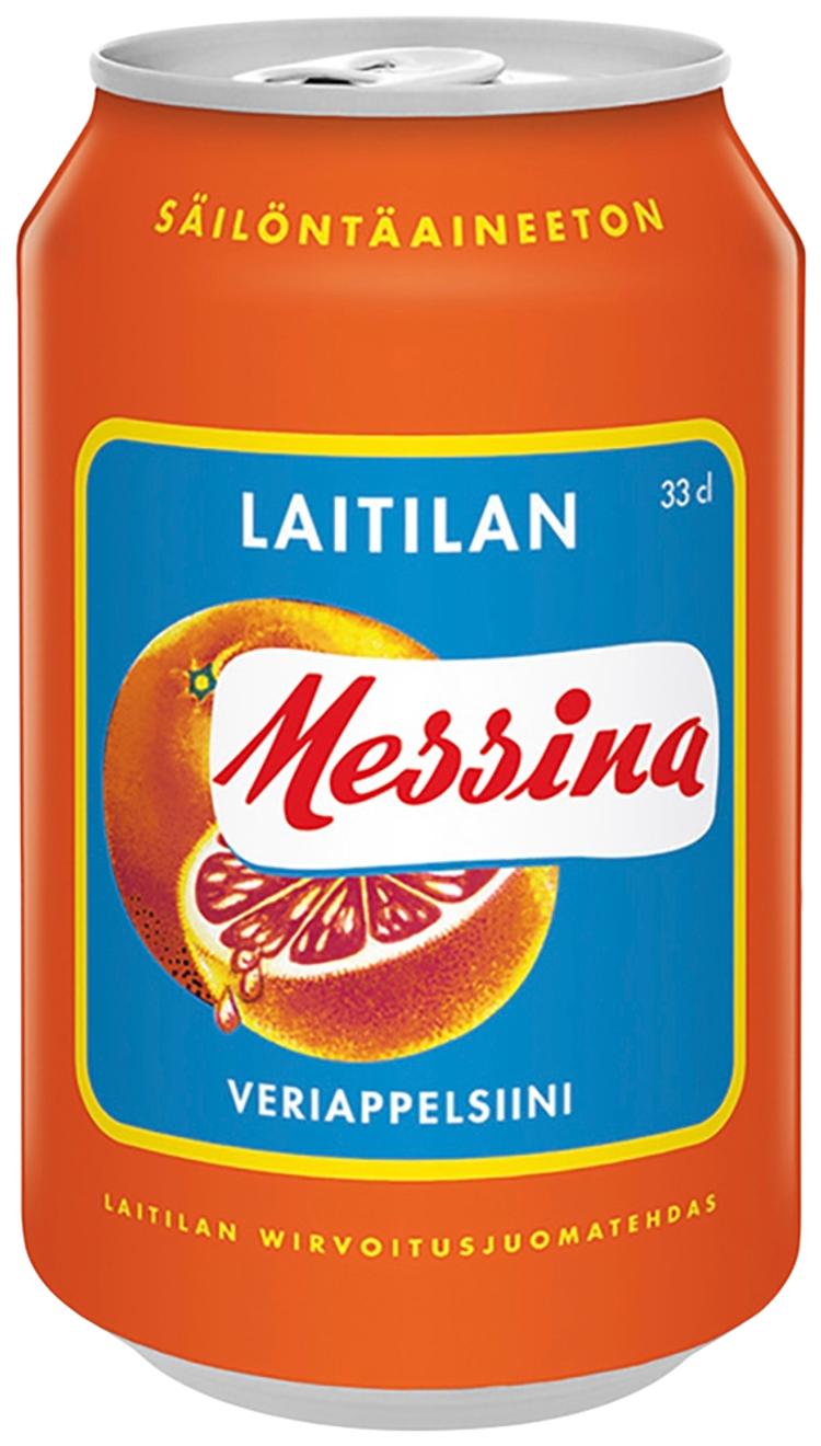 Laitilan Messina 0,33L veriappelsiininmakuinen limonaadi