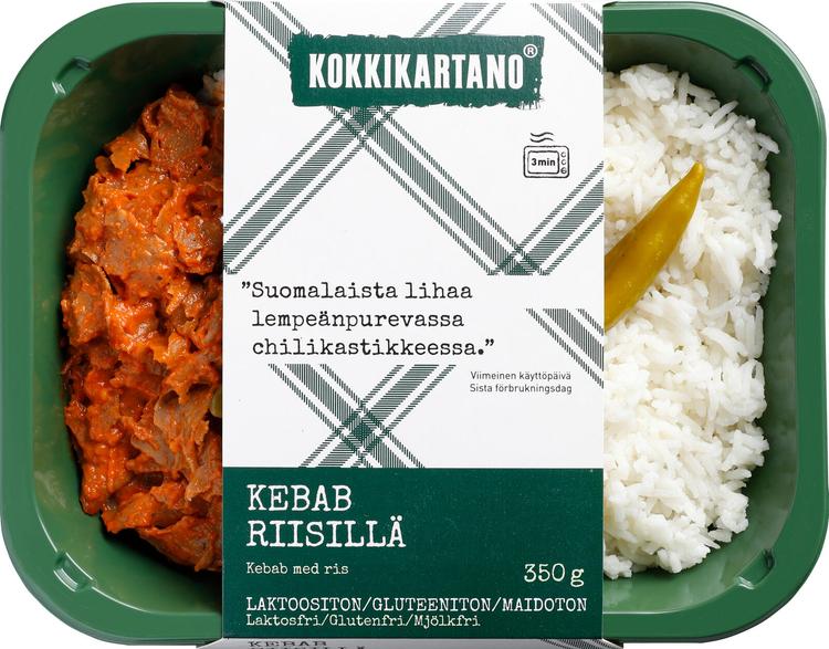 Kokkikartano Kebab riisillä 350g