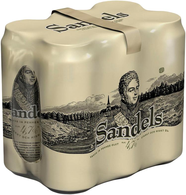 6 x Sandels 4,7% olut  0,5 l tlk kutiste