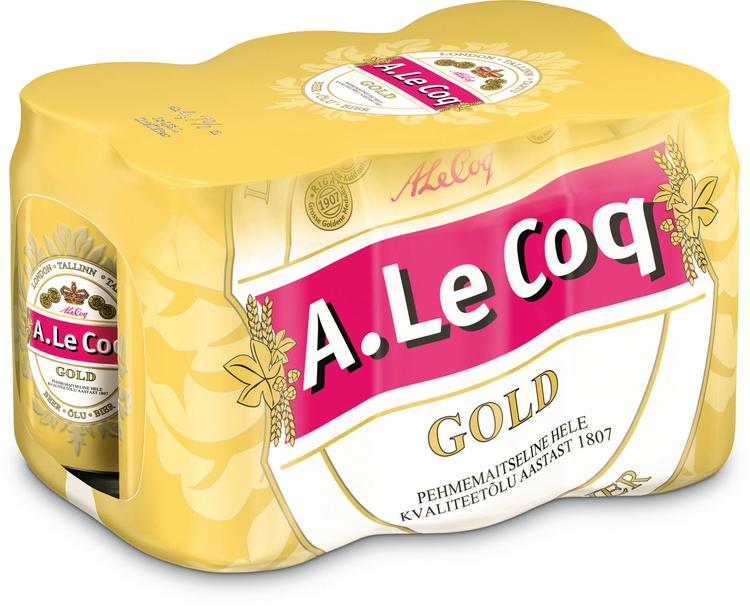 6 x A. Le Coq Gold 4,7% olut 0,33 l tlk kutiste