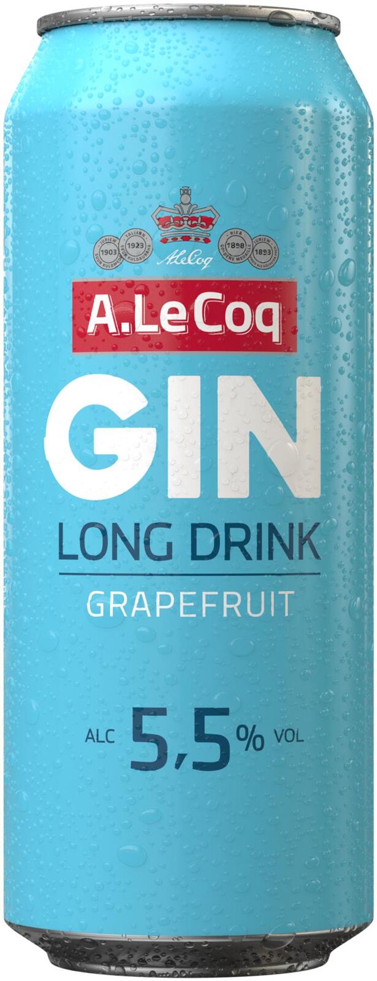 A. Le Coq GIN&Grapefruit Long drink 5,5 % 0,5 l tlk