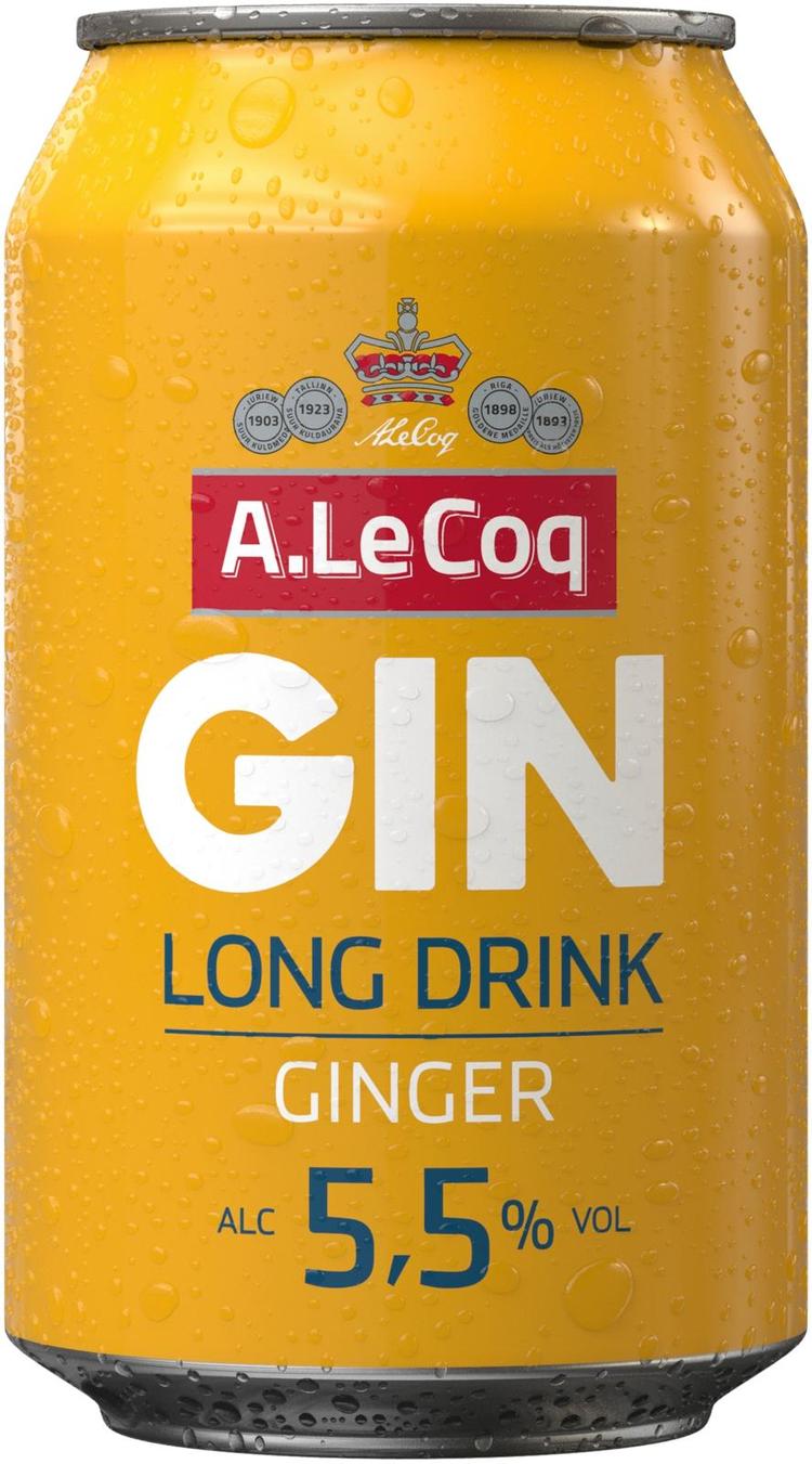 A. Le Coq GIN Long Drink Ginger 5,5 0,33 l tlk Skaupat ruoan