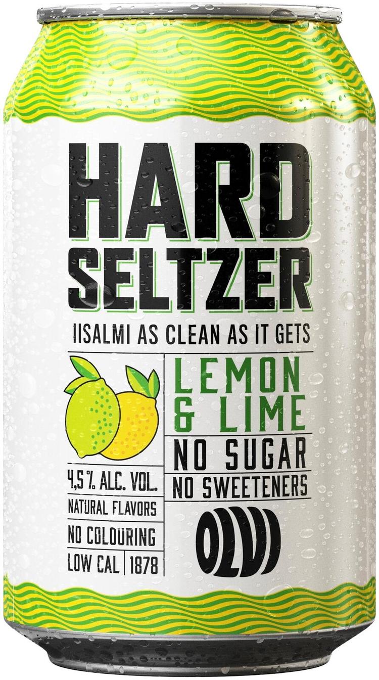 OLVI Hard Seltzer Lemon-Lime 4,5% 0,33 l tlk