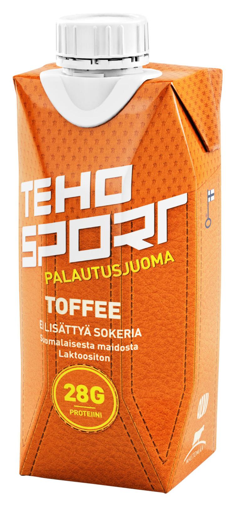 TEHO Sport ei lisättyä sokeria Toffee palautusjuoma 0,33 l
