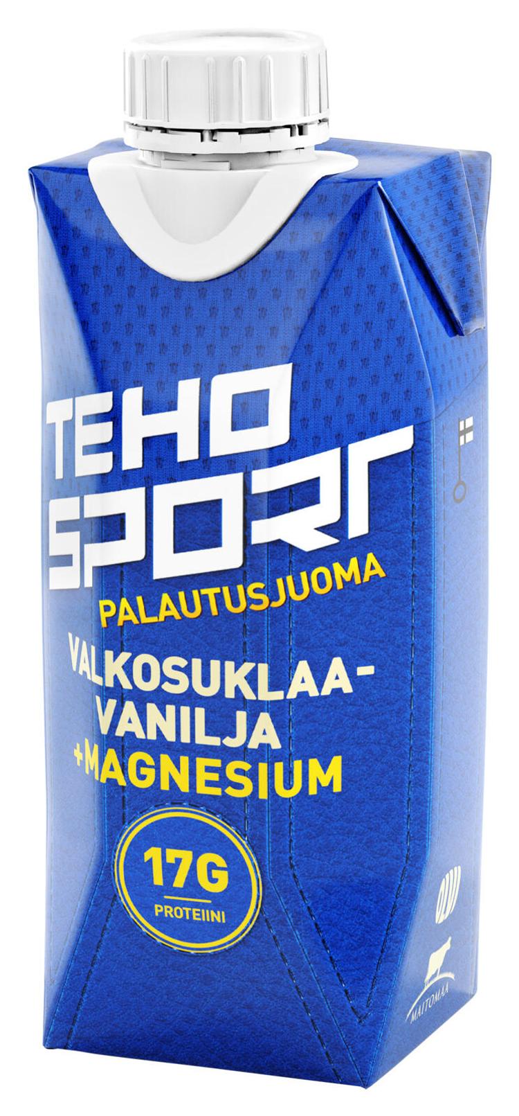 TEHO Sport Valkosulklaa-vanilja+Magnesium palautusjuoma 0,33 l