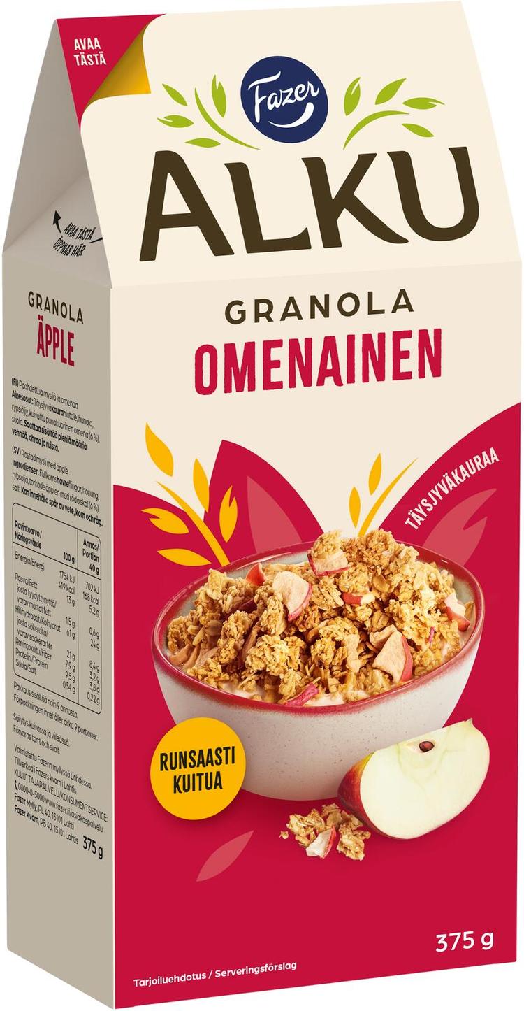 Fazer Alku Omenainen granola 375 g