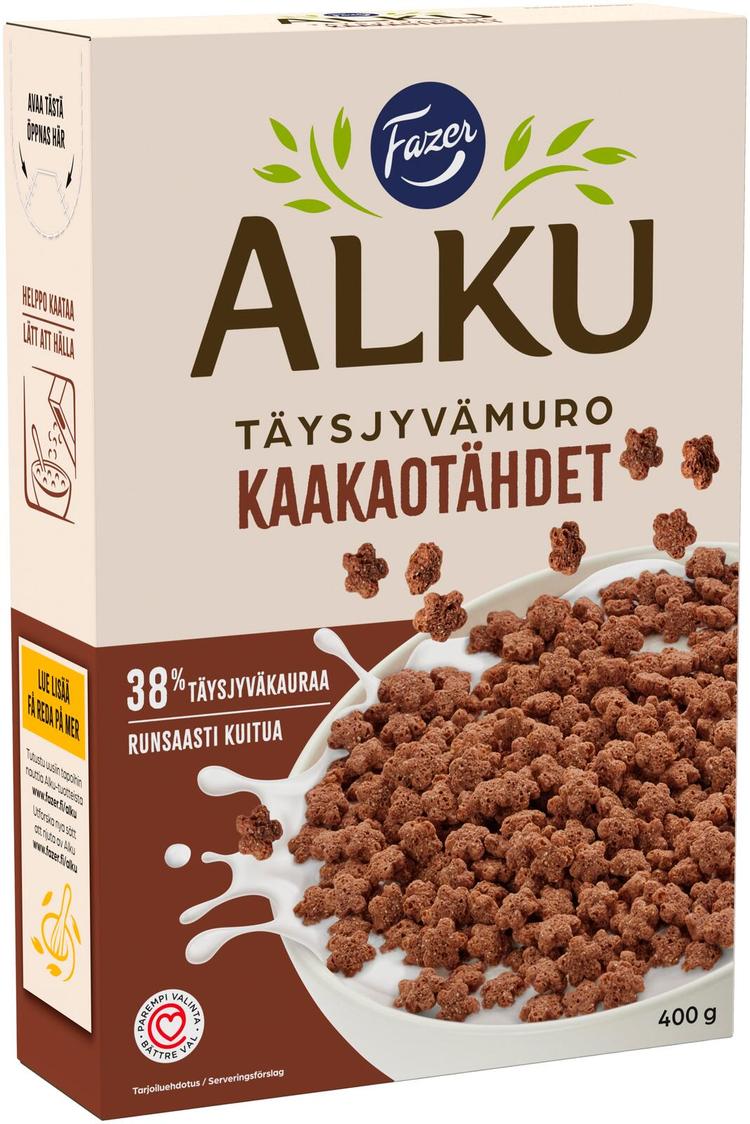 Fazer Alku Kaakaotähdet täysjyvämuro 400 g