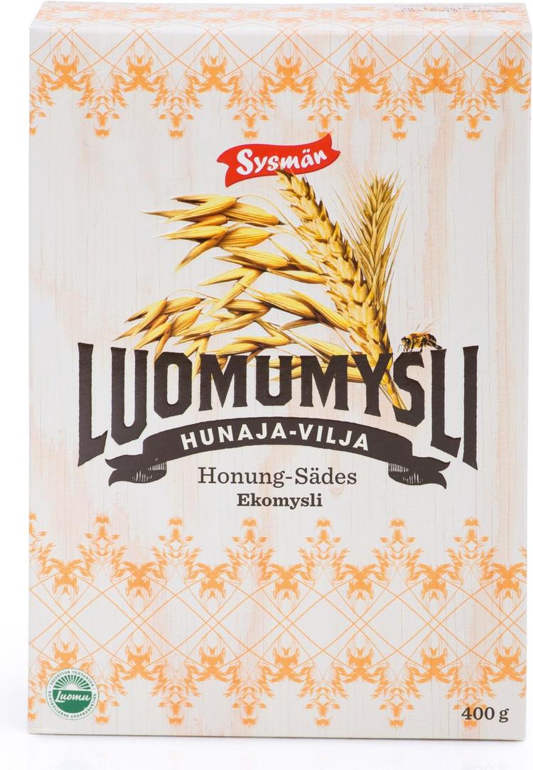 Sysmän Hunaja-Vilja Luomumysli 400g