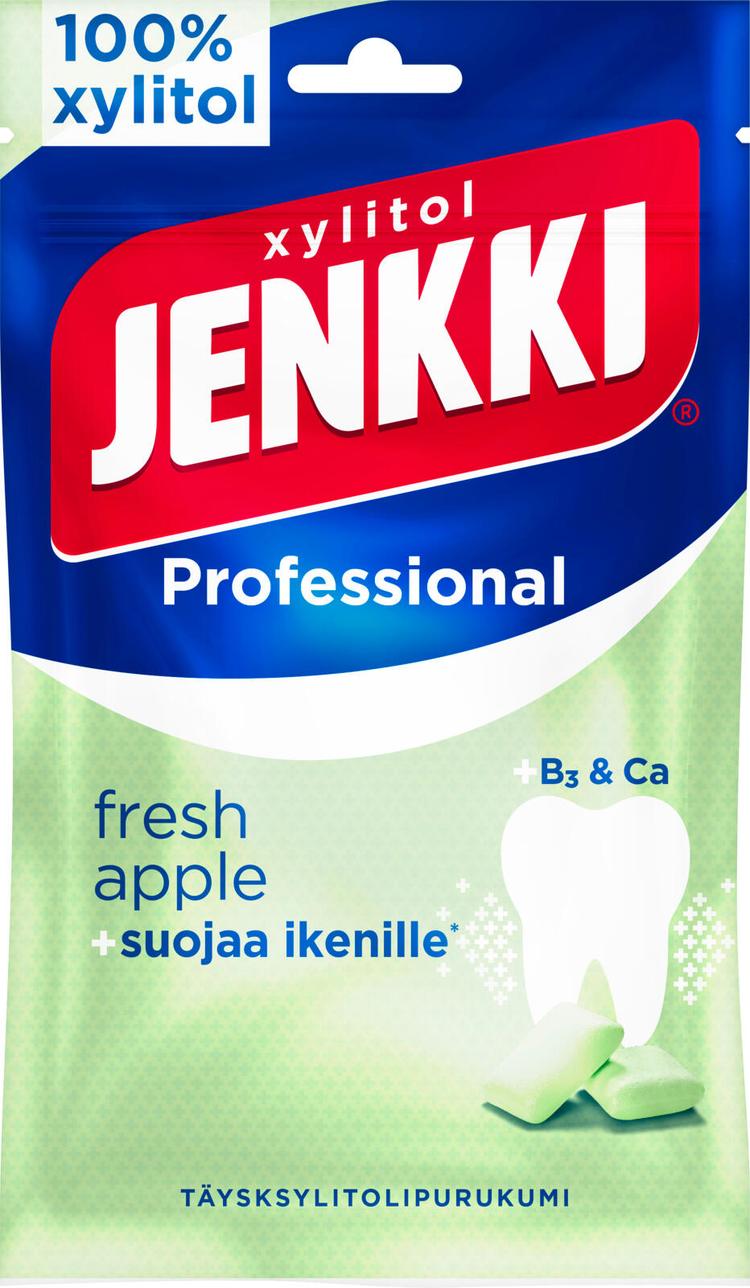 Jenkki Professional Fresh Apple täysksylitolipurukumi 80g