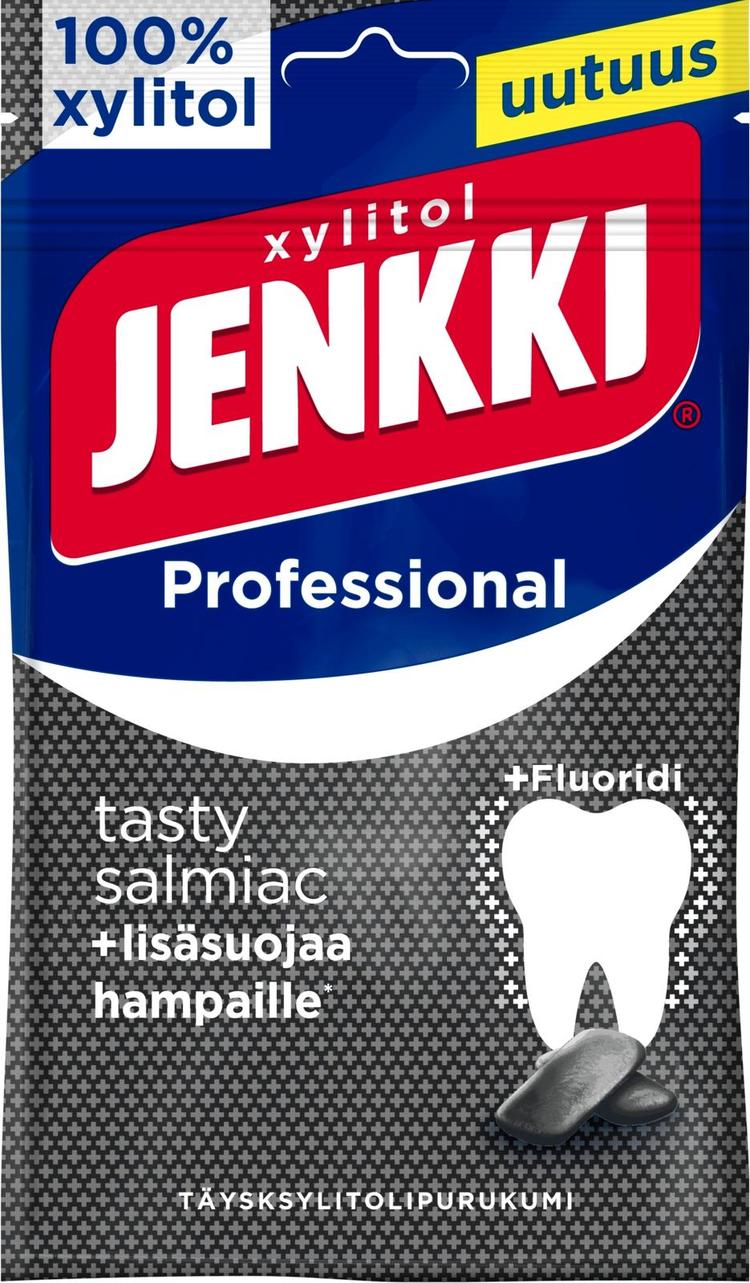 Jenkki Professional Tasty Salmiac +Fluoridi ksylitolipurukumi 90g