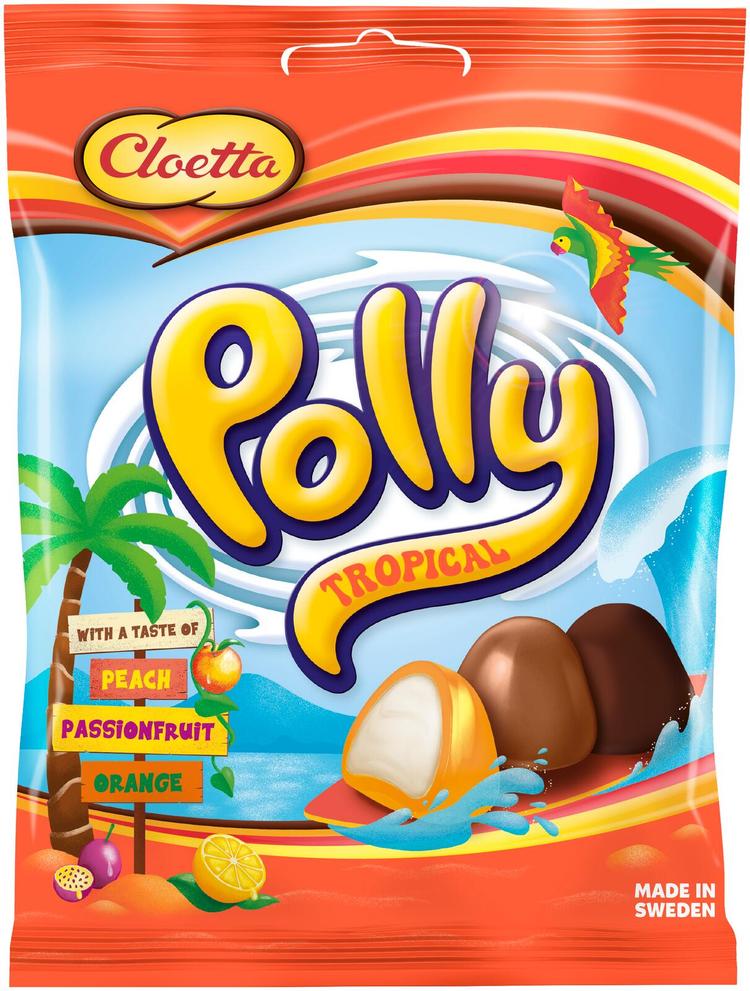 Cloetta Polly Tropical makeissekoitus 180g