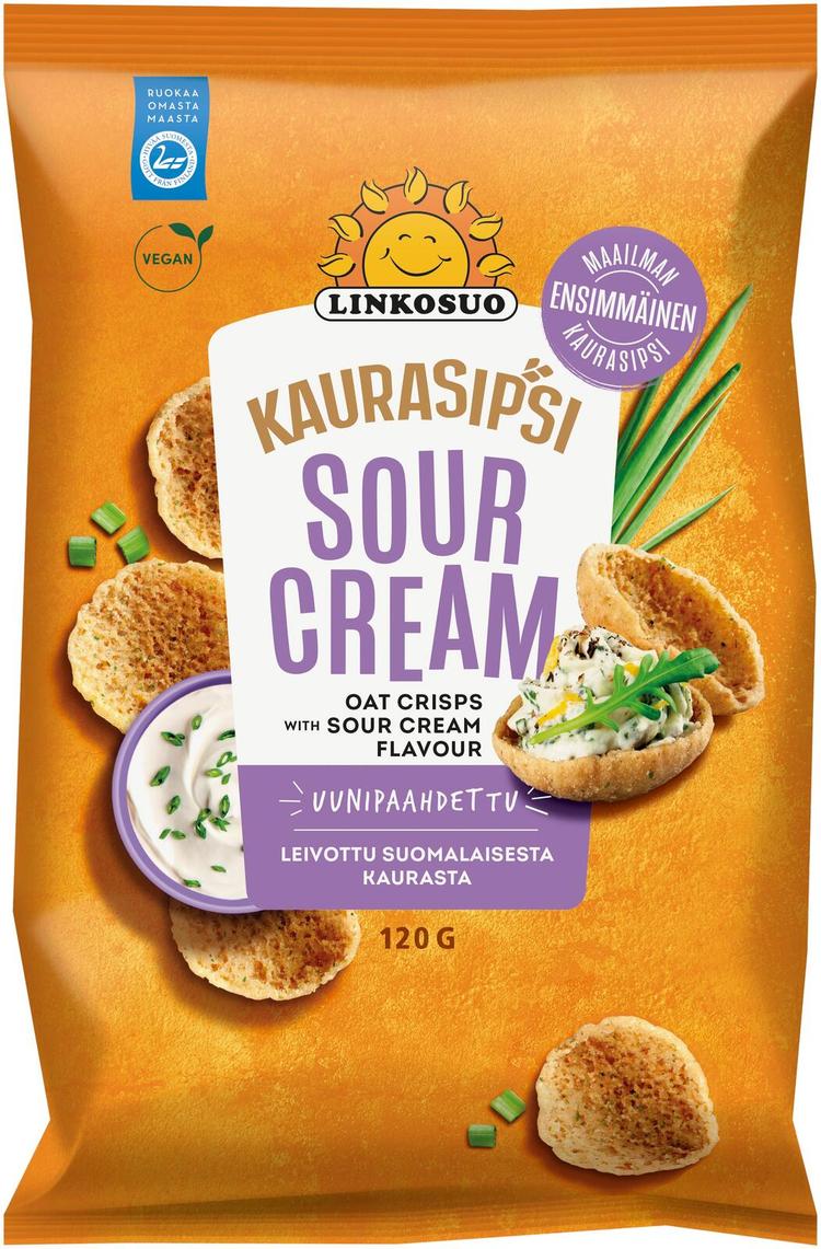 Linkosuo Kaurasipsi 120g Sour Cream