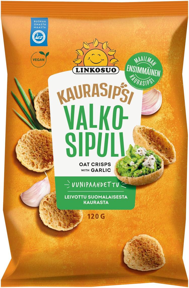 Linkosuo Kaurasipsi valkosipuli 120g