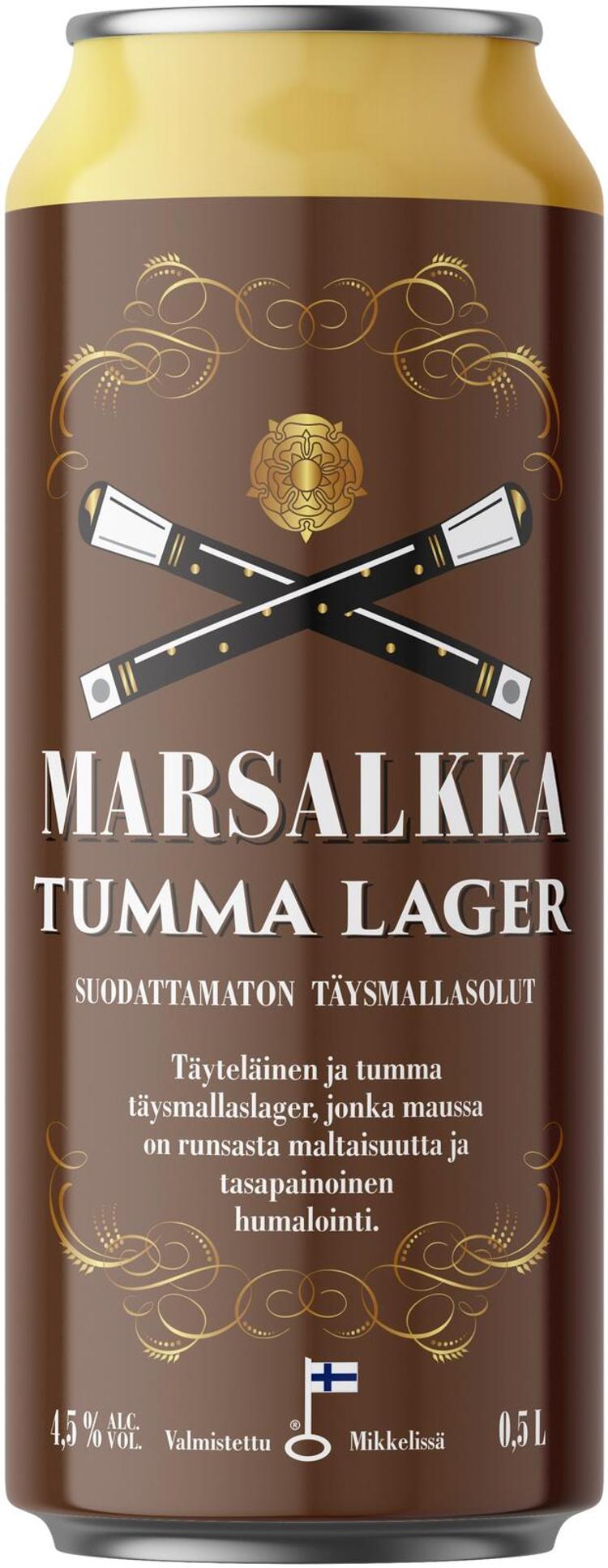 Marsalkka Tumma Lager 4,5% olut 0,5l tölkki