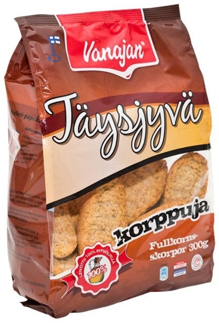 Vanajan Täysjyväkorppu 300g