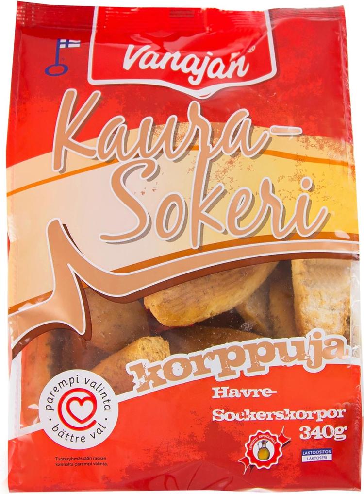 Vanajan Kaura-Sokerikorppu 340g