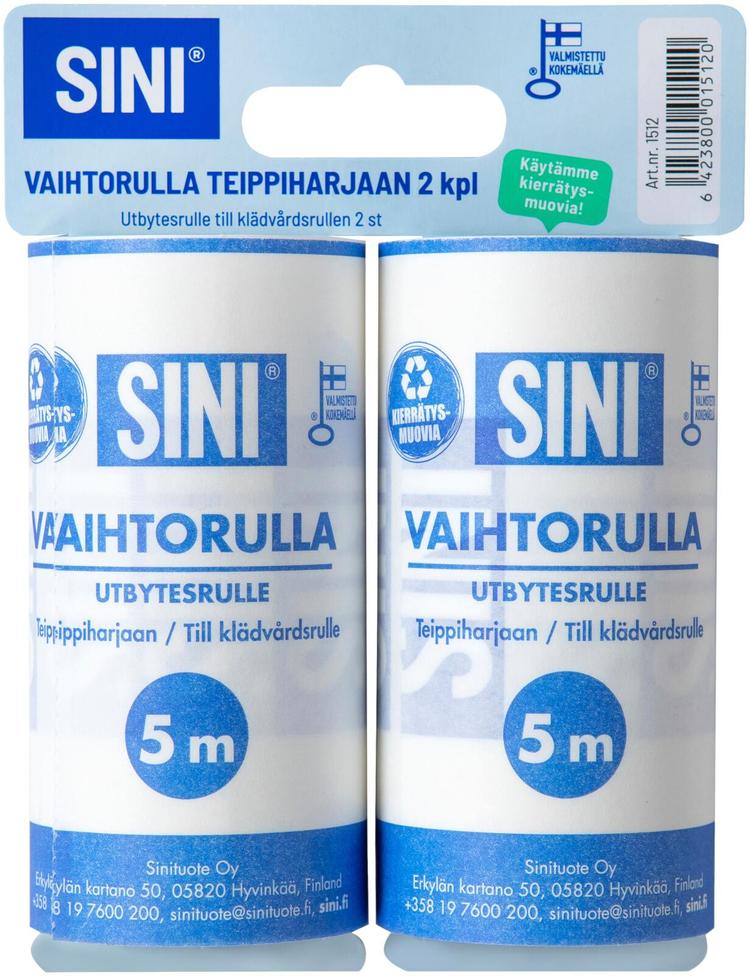 Sini vaihtorulla teippiharjaan 2-pack