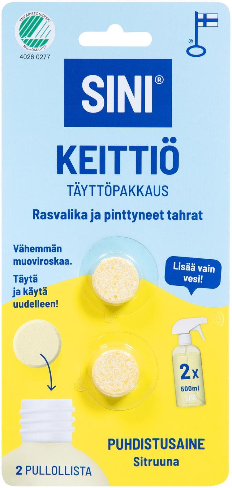 Sini Keittiön puhdistusaine täyttöpakkaus 2kpl