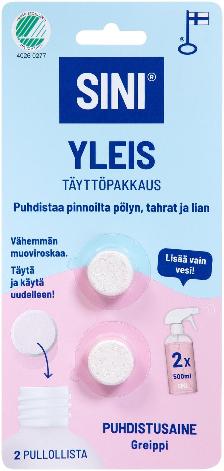 Sini Yleisp täyttöpakkaus 2 kpl