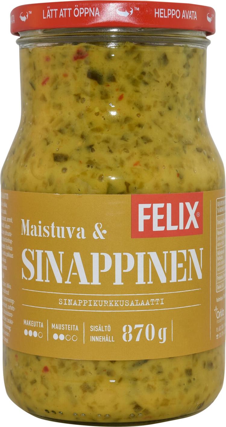 Felix sinappikurkkusalaatti 870g