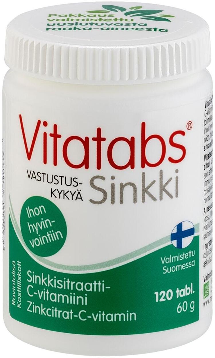 Vitatabs Sinkki sinkkisitraatti-C-vitamiinitabletti 120 tabl