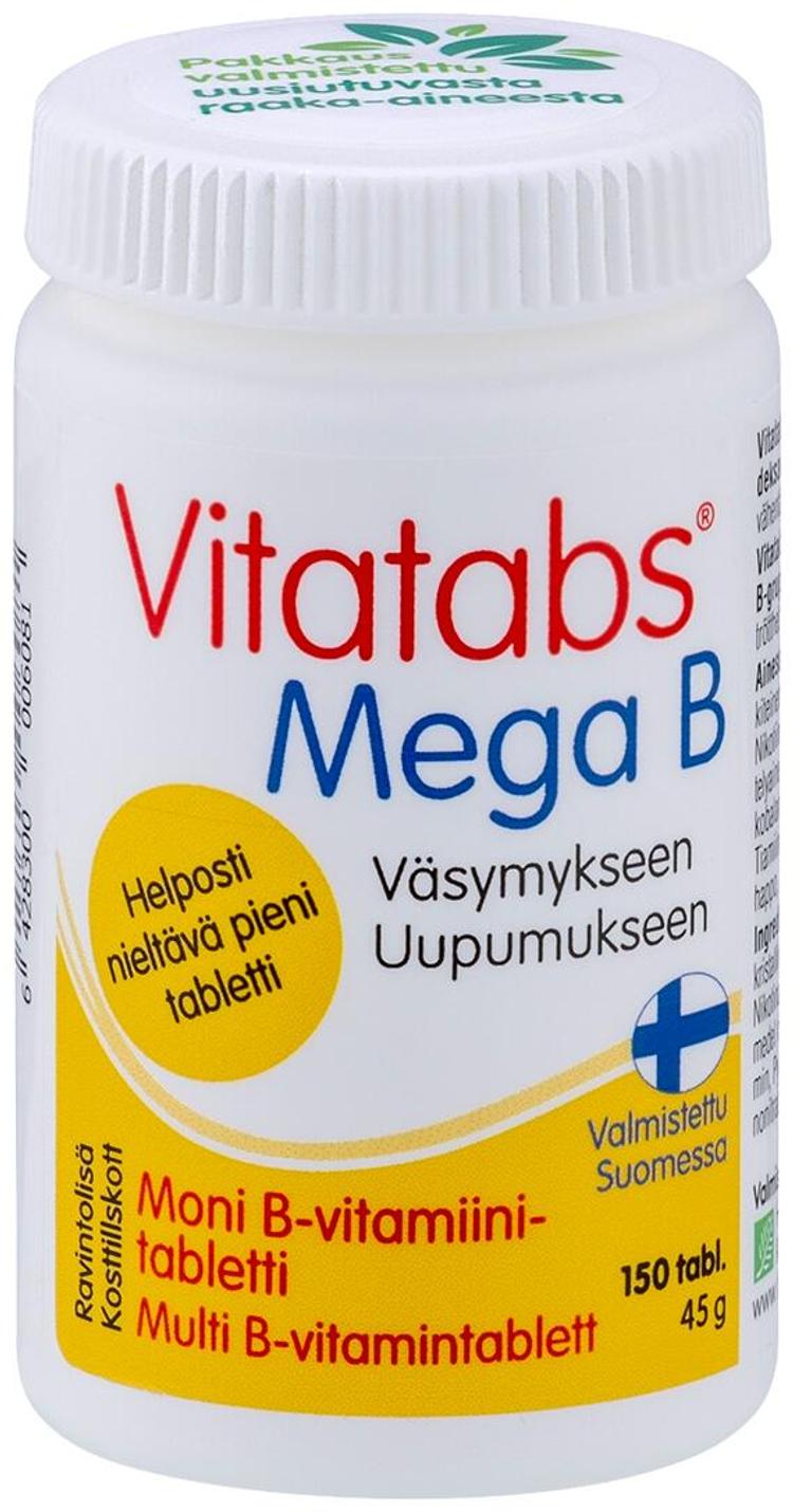 Vitatabs Mega B moni B-vitamiinitabletti 150 tabl