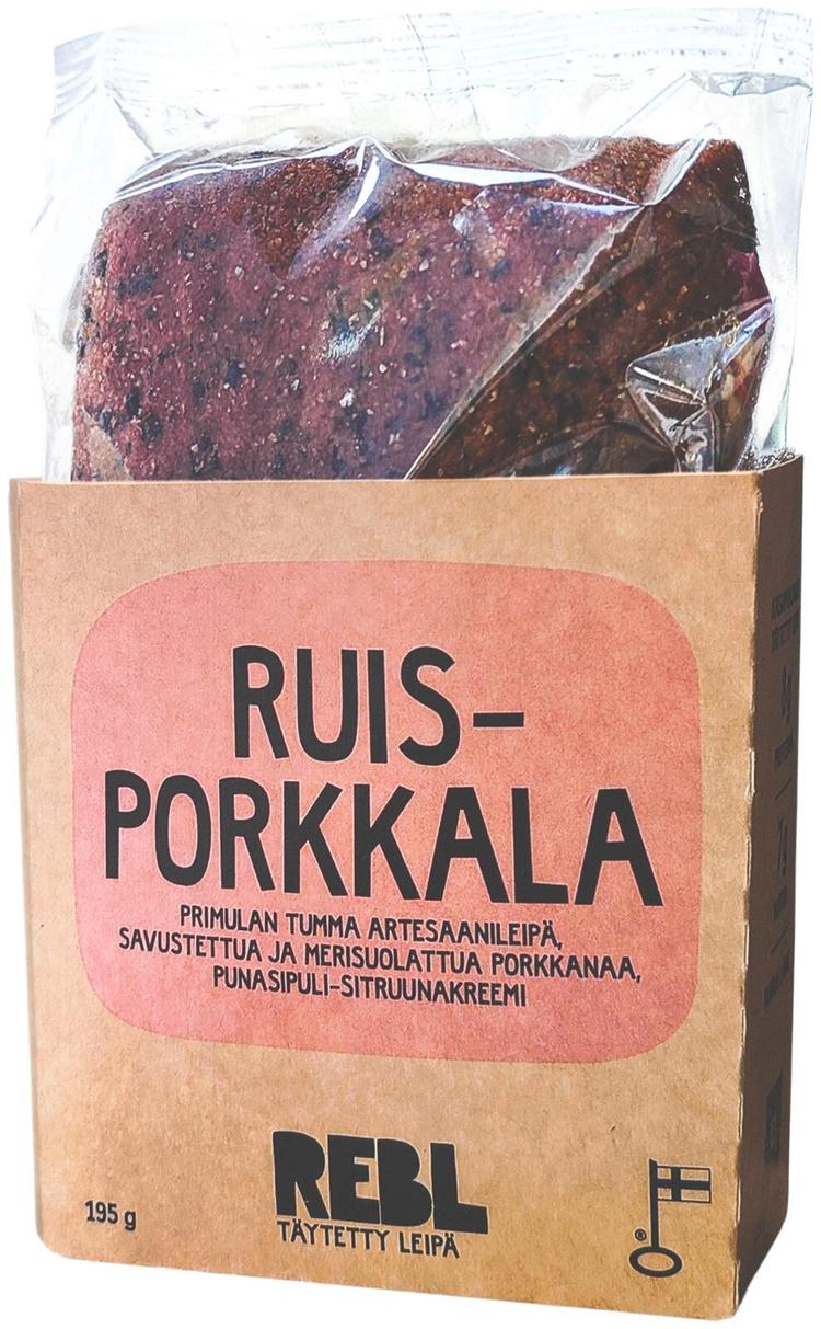 Rebl Eats Ruis-Porkkala täytetty leipä 195g