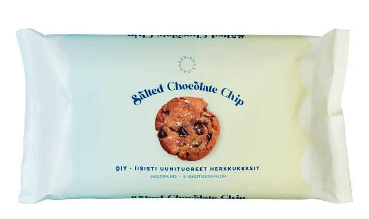 Bakerika Salted Chocolate Chip keksitaikina 210g, pakaste