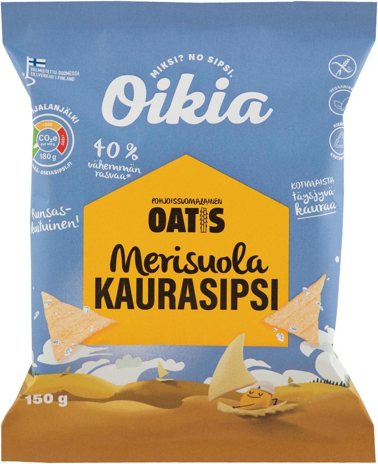 Oikia Oatis Merisuola kauranaksu 150g