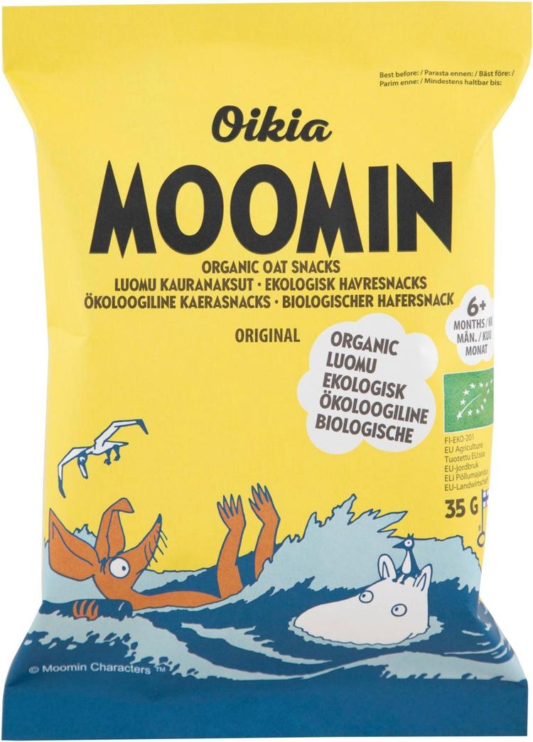 Oikia Moomin Luomukauranaksu original 35 g