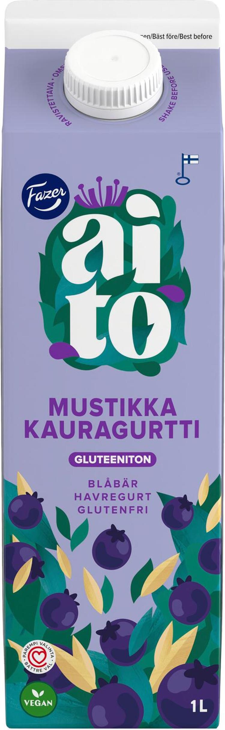 Fazer Aito Kauragurtti Mustikka gluteeniton  1L