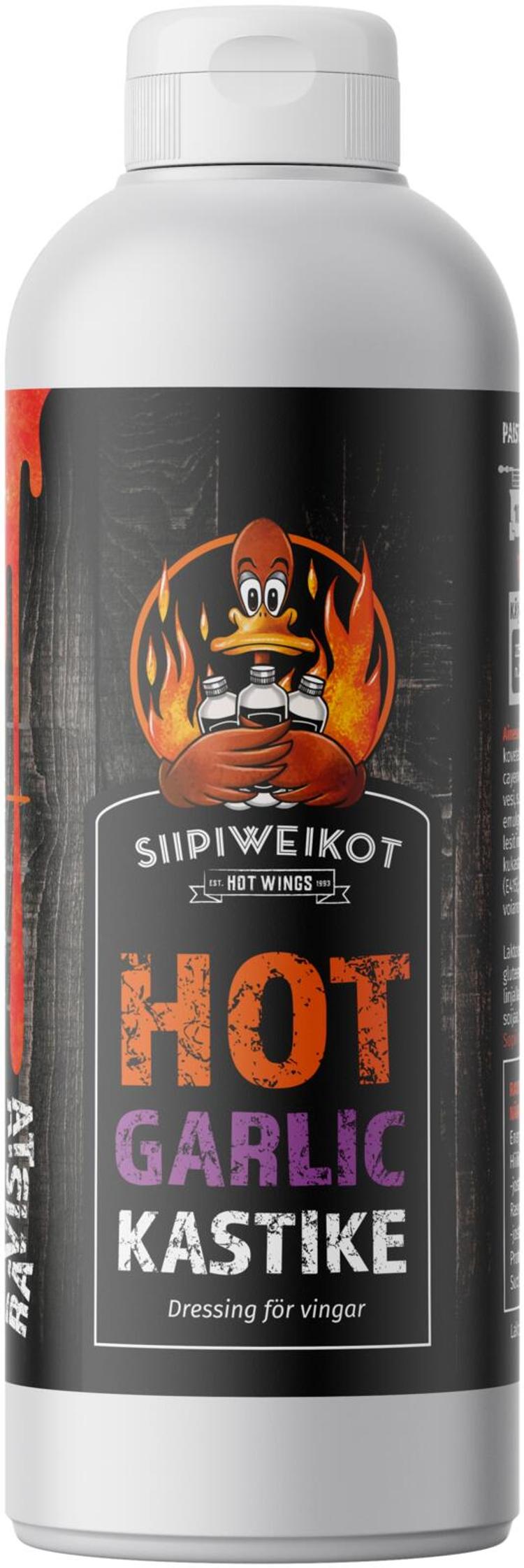 Siipiweikot Hot Wings Hot Garlic kastike 500g