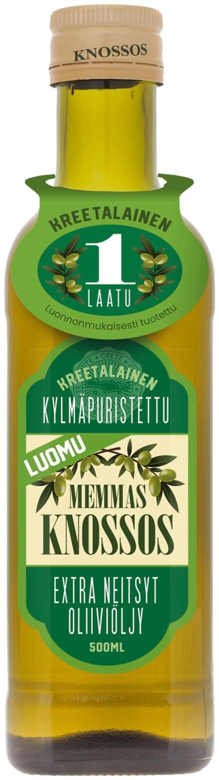 Memmas Knossos Luomu Extra Neitsytoliiviöljy 500 ml