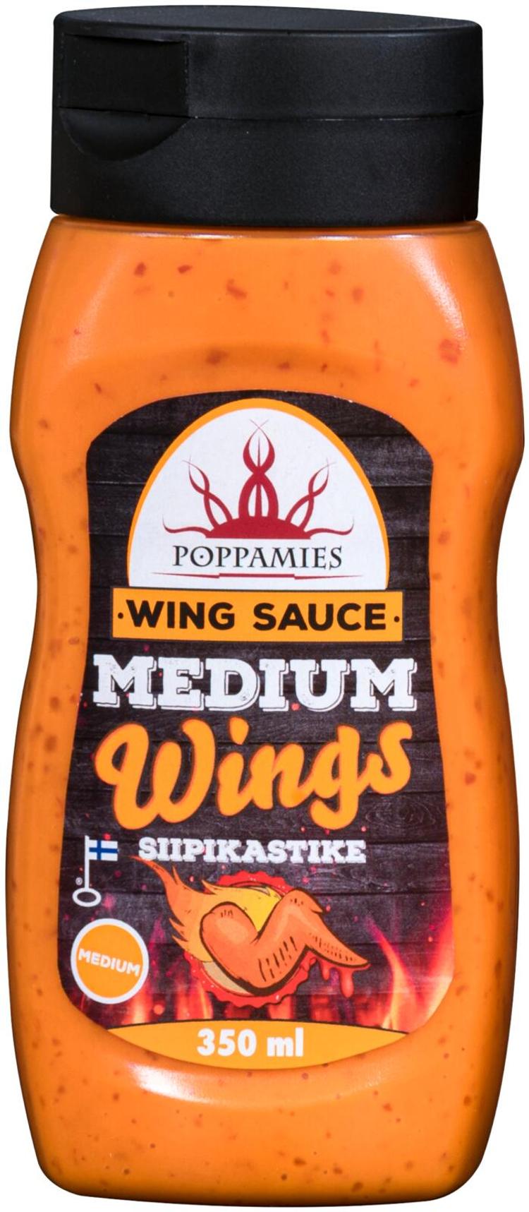 Poppamies Wing sauce medium siipikastike 340g