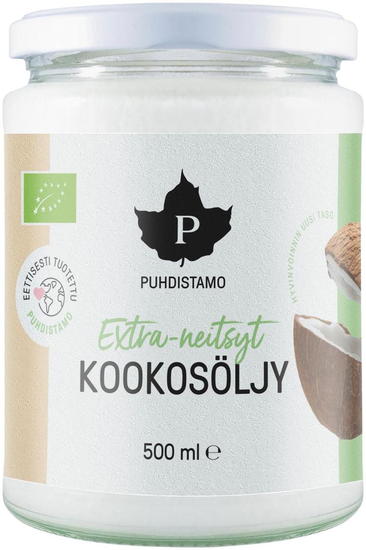 Puhdistamo Luomu Extra-neitsytkookosöljy 500 ml