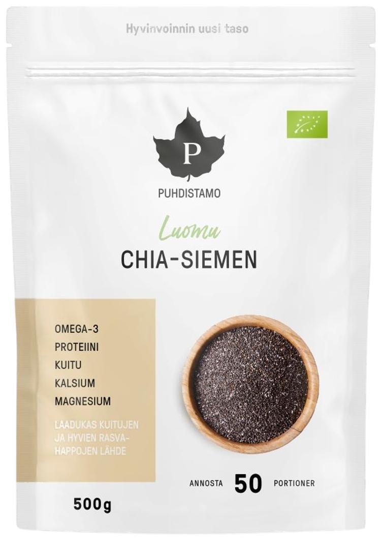 Puhdistamo Luomu Chia-siemen 500 g