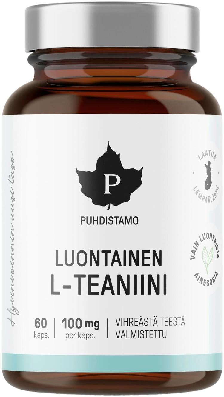 Puhdistamo Luontainen L-teaniini 100 mg 60 kaps