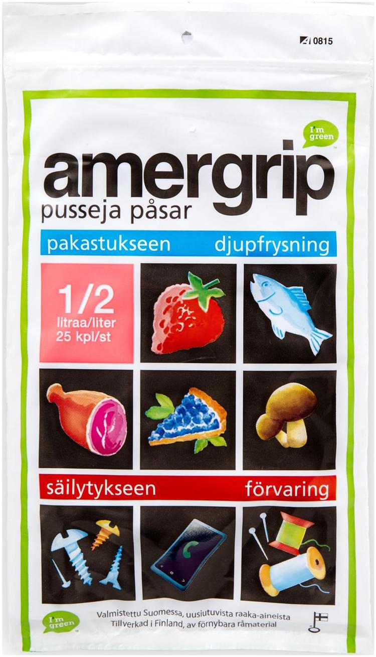 AMERGRIP 25KPL/0,5L GREEN PE PUSSI