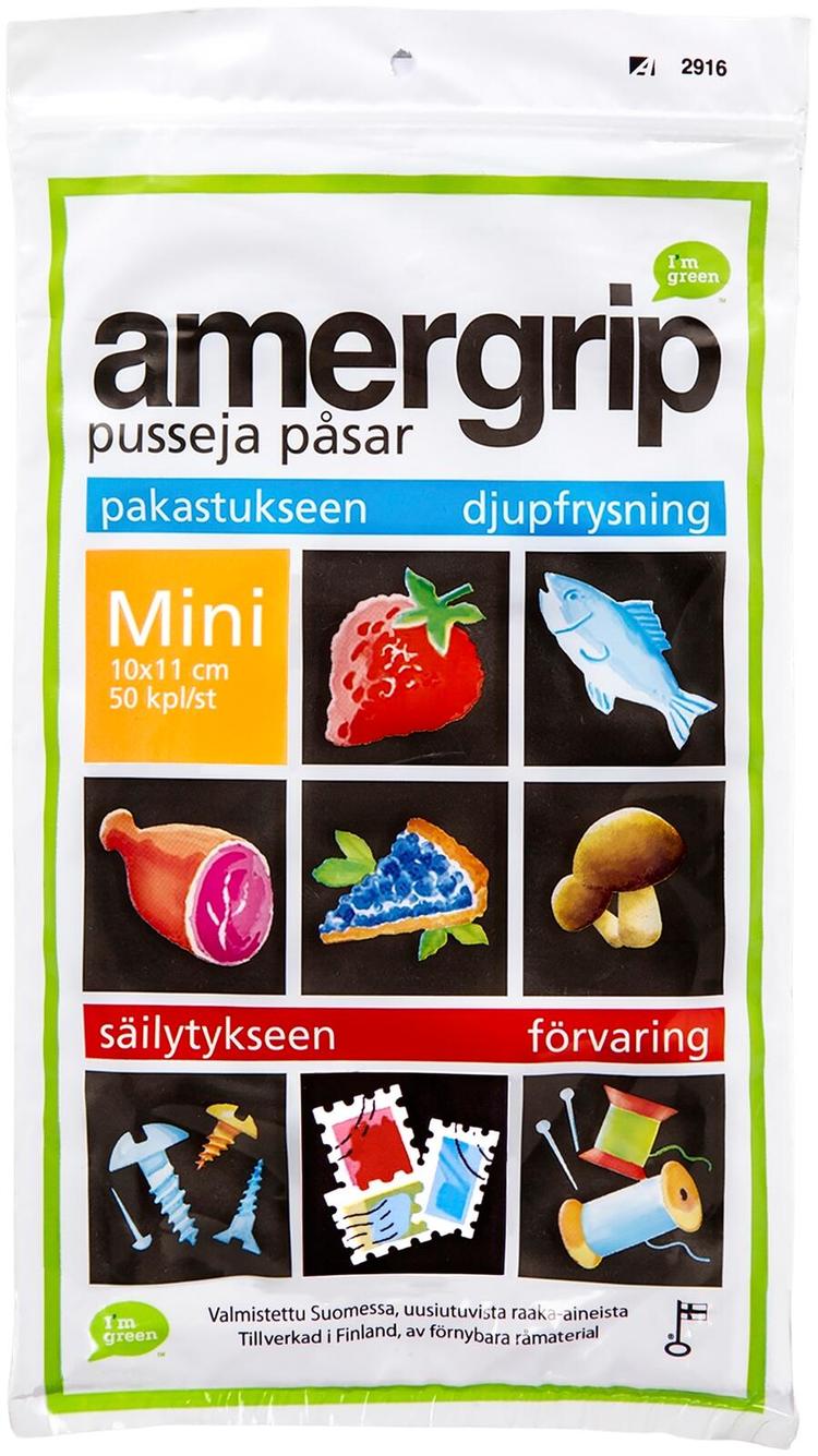 AMERGRIP 50KPL/MINI 0,2 L GREEN PE PUSSI