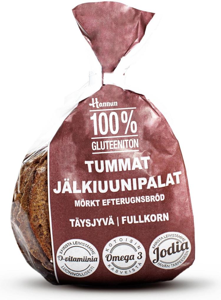 Hannun 180g 100% tumma jälkiuunipala gluteeniton