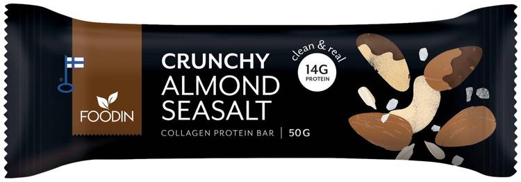 Foodin Collagen protein bar Almond Seasalt 50g