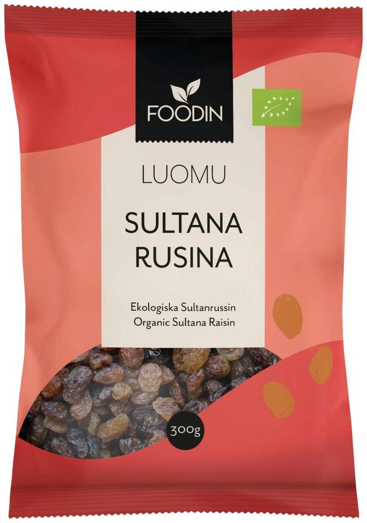 Foodin Sultana rusina, luomu 300g