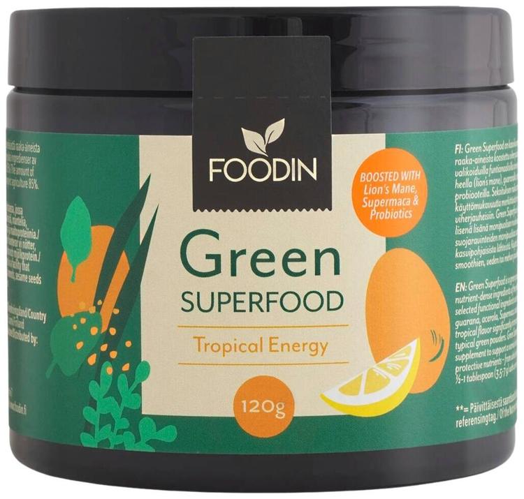 Foodin Green Superfood Tropical Energy 120g