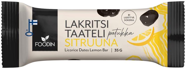 Foodin Lakritsitaatelipatukka Sitruuna 35g