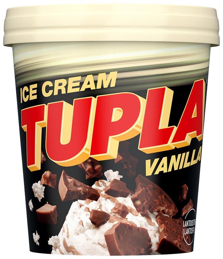 Tupla Laktoositon Vanilla jäätelö 450ml/305g