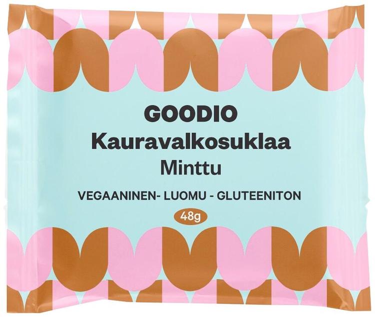 Goodio Kauravalkosuklaa Minttu luomu 48g