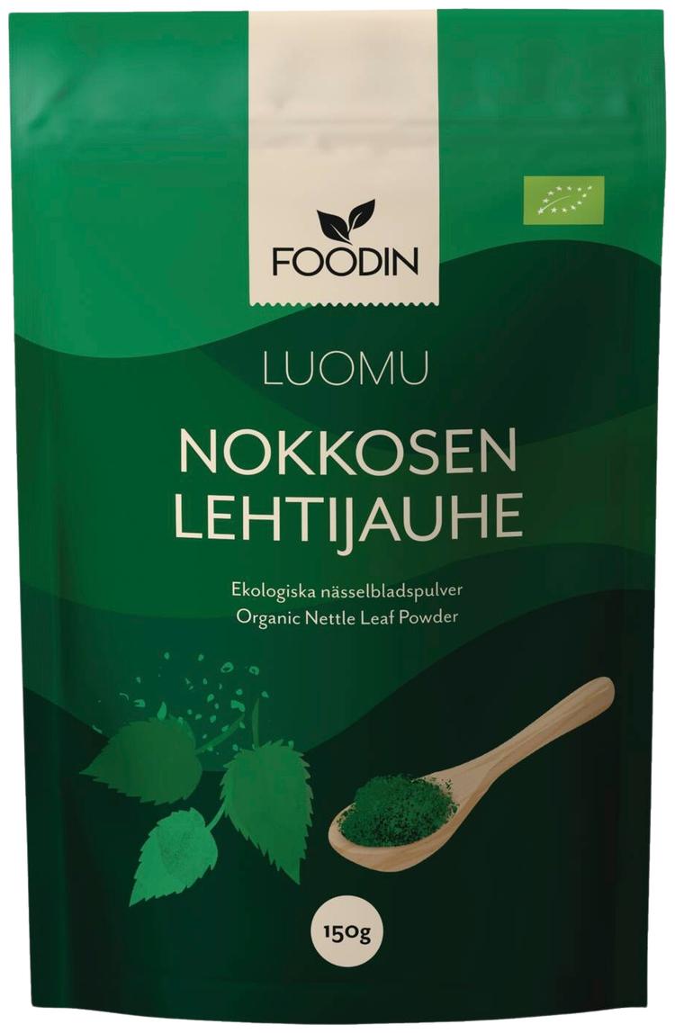 Foodin Nokkosen lehtijauhe, luomu 150g