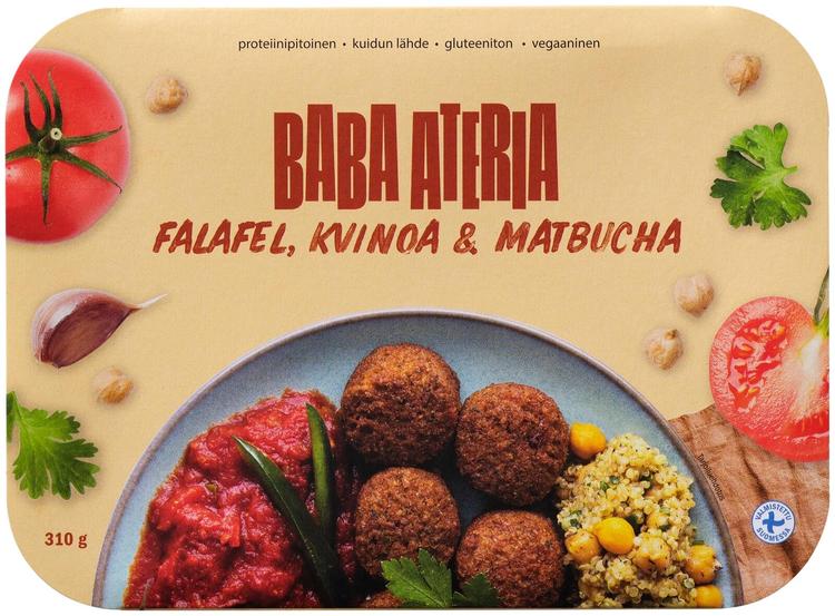 Baba Ateria 310g, Falafel, kvinoa & matbucha