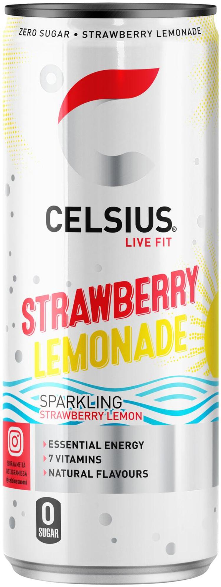 CELSIUS  Strawberry Lemonade energiajuoma 355 ml