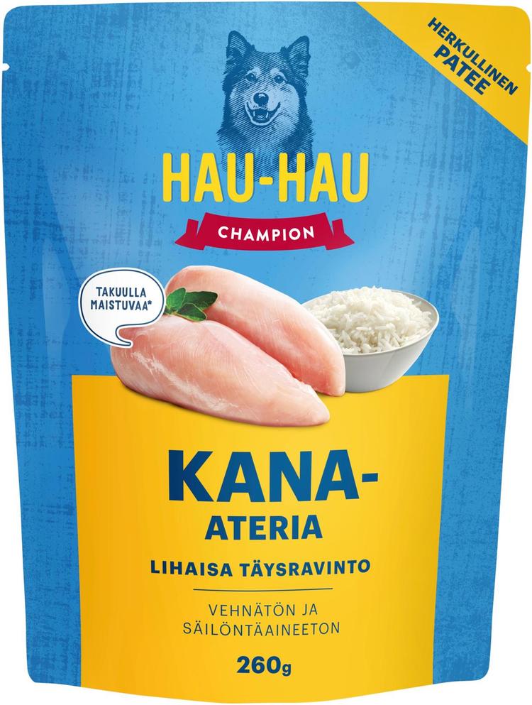 Hau-Hau Champion Kana-ateria täysravinto 260 g